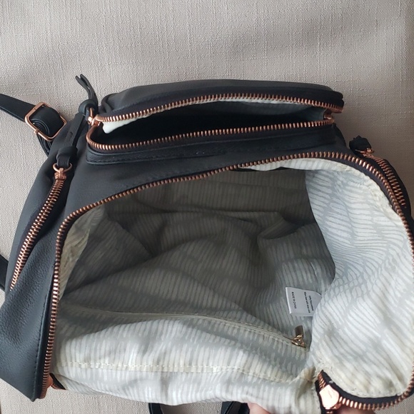 Francesca's black backpack w/rose gold accents - Picture 3 of 3